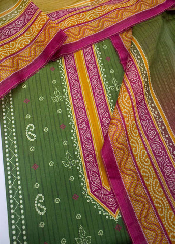 Bin Saeed Fabric - DP-0166- 3 Piece Lawn Printed UnStitched Suit