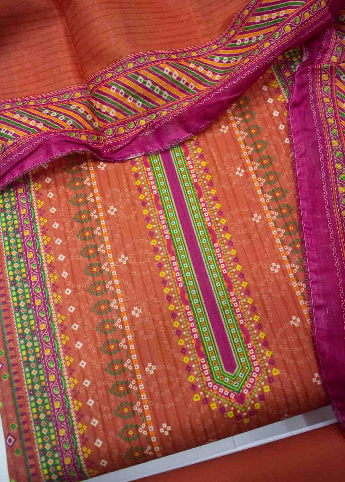 Bin Saeed Fabric - DP-0169- 3 Piece Lawn Printed UnStitched Suit