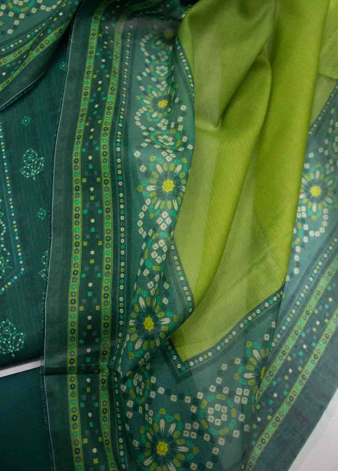Bin Saeed Fabric - DP-0172- 3 Piece Lawn Printed UnStitched Suit