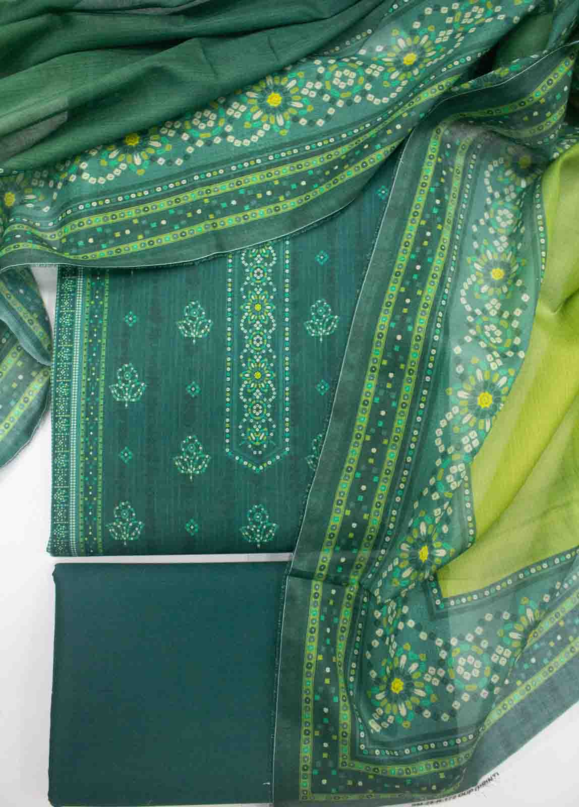 Bin Saeed Fabric - DP-0172- 3 Piece Lawn Printed UnStitched Suit