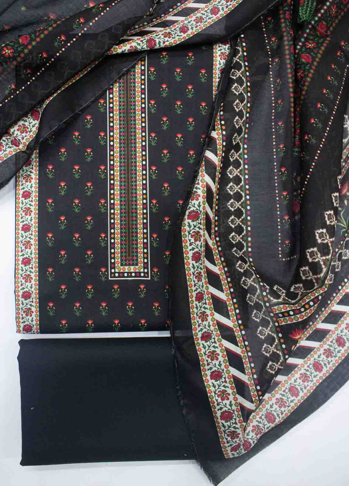 Bin Saeed Fabric - DP-0175- 3 Piece Lawn Printed UnStitched Suit
