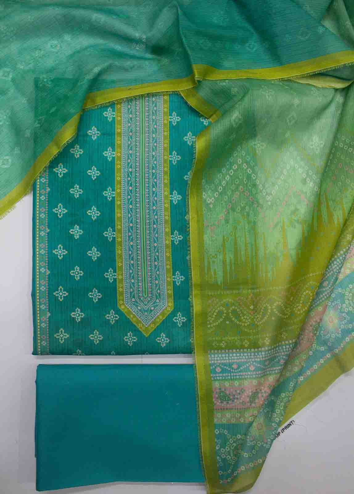 Bin Saeed Fabric - DP-0180- 3 Piece Lawn Printed UnStitched Suit