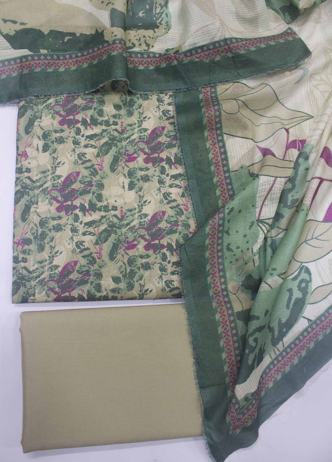 DP-019- 3 Piece Lawn Printed UnStitched Suit