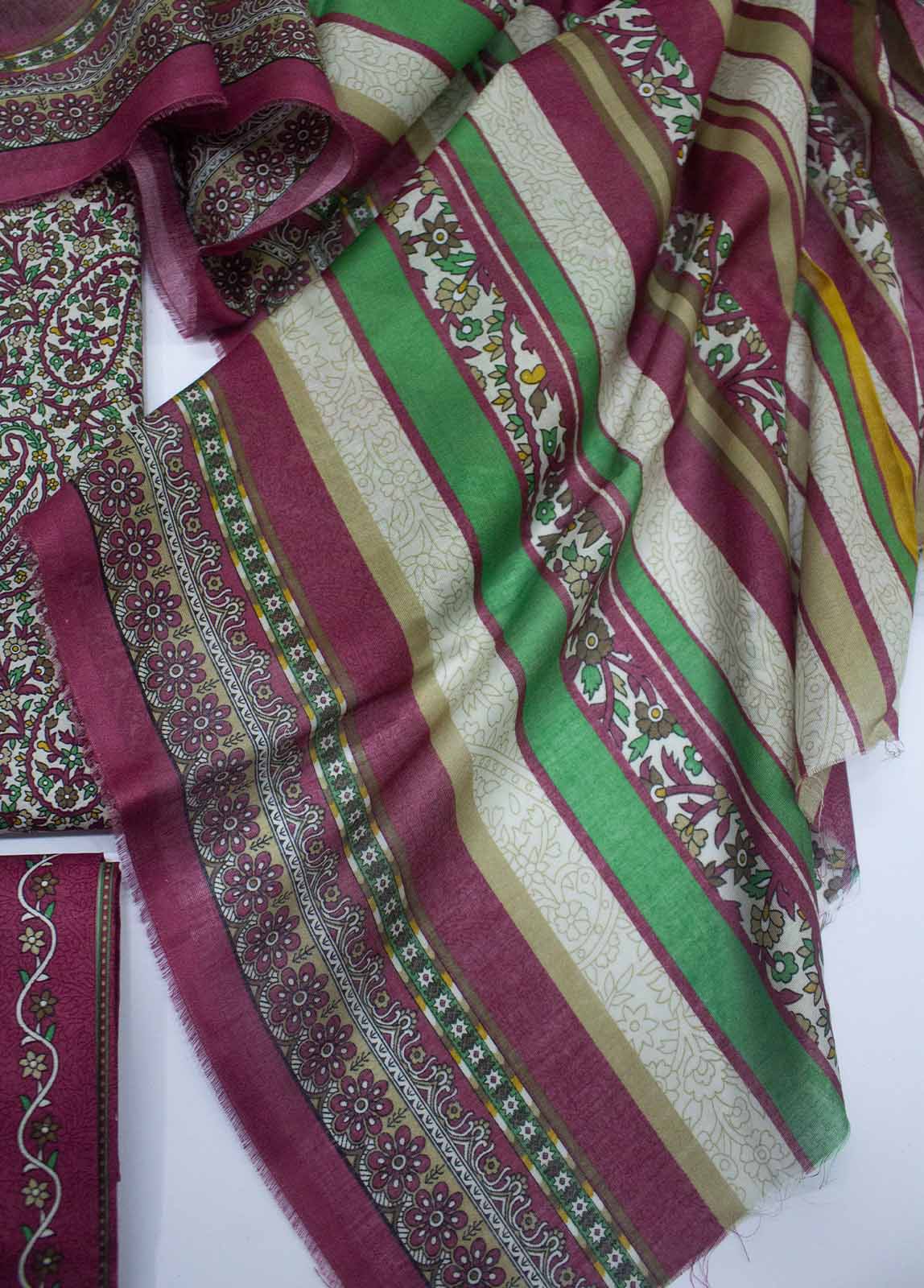 Bin Saeed Fabric - DP-0202- 3 Piece Lawn Printed UnStitched Suit