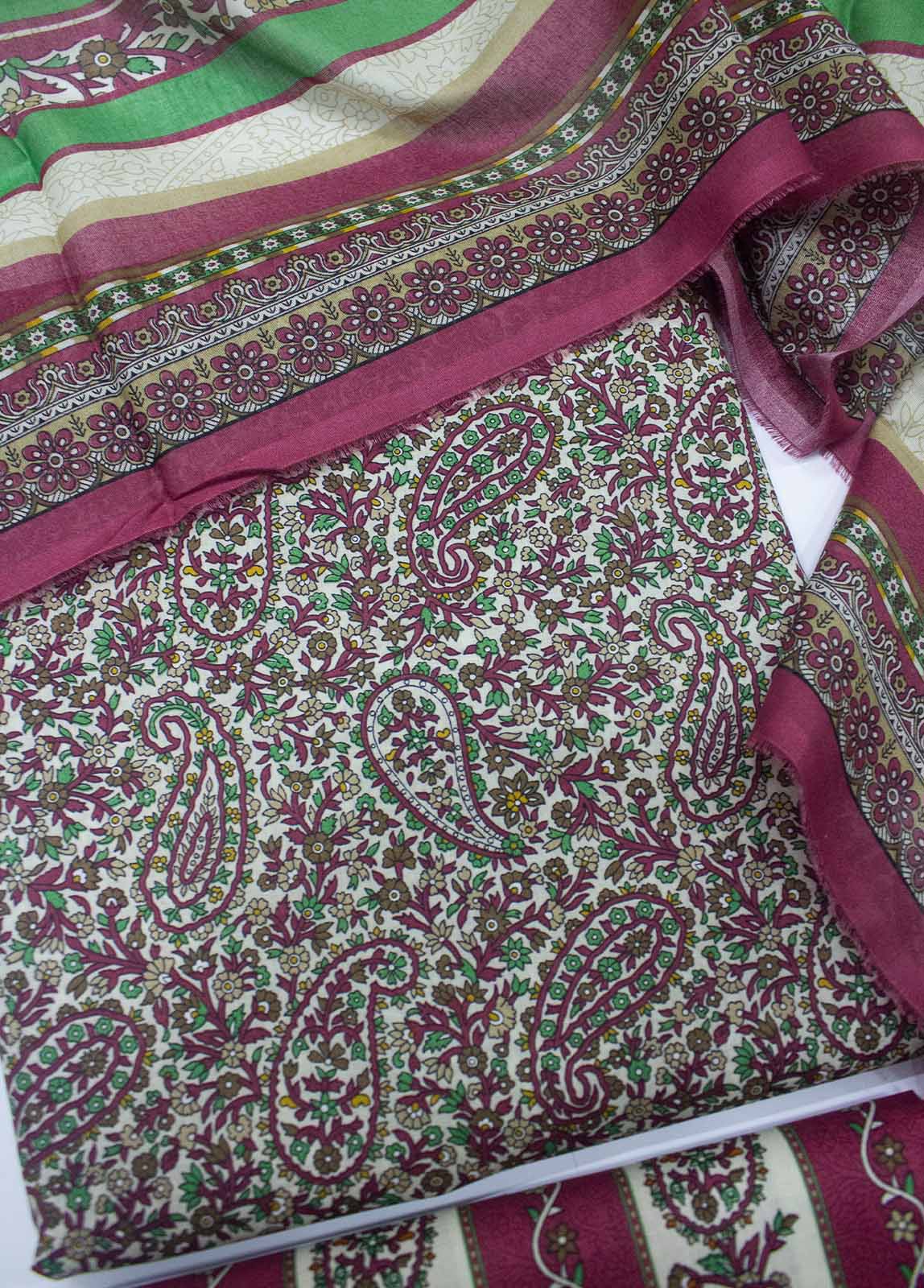 Bin Saeed Fabric - DP-0202- 3 Piece Lawn Printed UnStitched Suit