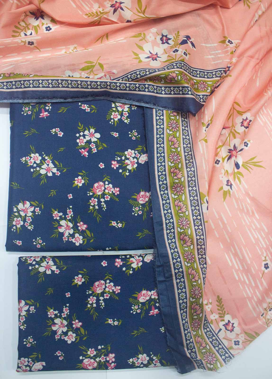 DP-0202 B- 3 Piece Lawn Printed UnStitched Suit