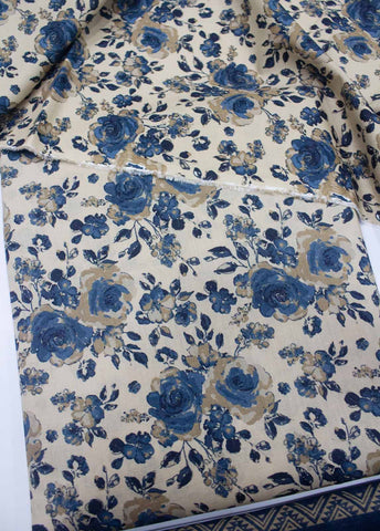 Bin Saeed Fabric - DP-0203- 3 Piece Lawn Printed UnStitched Suit