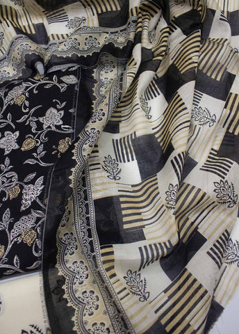 Bin Saeed Fabric - DP-0204- 3 Piece Lawn Printed UnStitched Suit