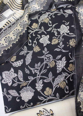 Bin Saeed Fabric - DP-0204- 3 Piece Lawn Printed UnStitched Suit