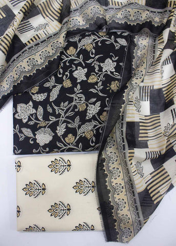 Bin Saeed Fabric - DP-0204- 3 Piece Lawn Printed UnStitched Suit