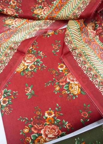 Bin Saeed Fabric - DP-0205- 3 Piece Lawn Printed UnStitched Suit