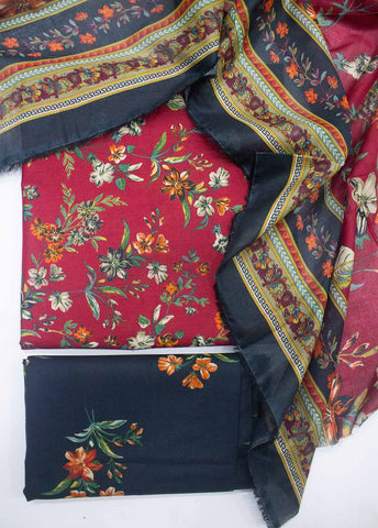 Bin Saeed Fabric - DP-0207- 3 Piece Lawn Printed UnStitched Suit