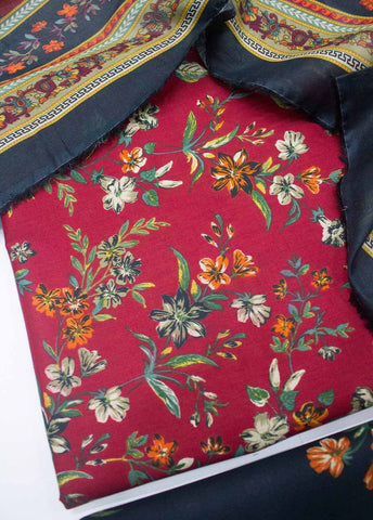 Bin Saeed Fabric - DP-0207- 3 Piece Lawn Printed UnStitched Suit