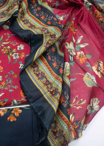 Bin Saeed Fabric - DP-0207- 3 Piece Lawn Printed UnStitched Suit