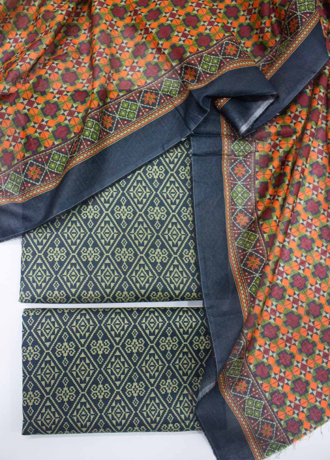 Bin Saeed Fabric - DP-0208- 3 Piece Lawn Printed UnStitched Suit