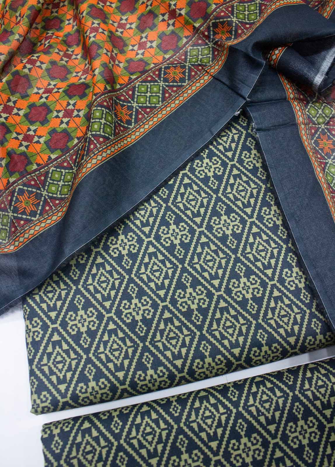 Bin Saeed Fabric - DP-0208- 3 Piece Lawn Printed UnStitched Suit