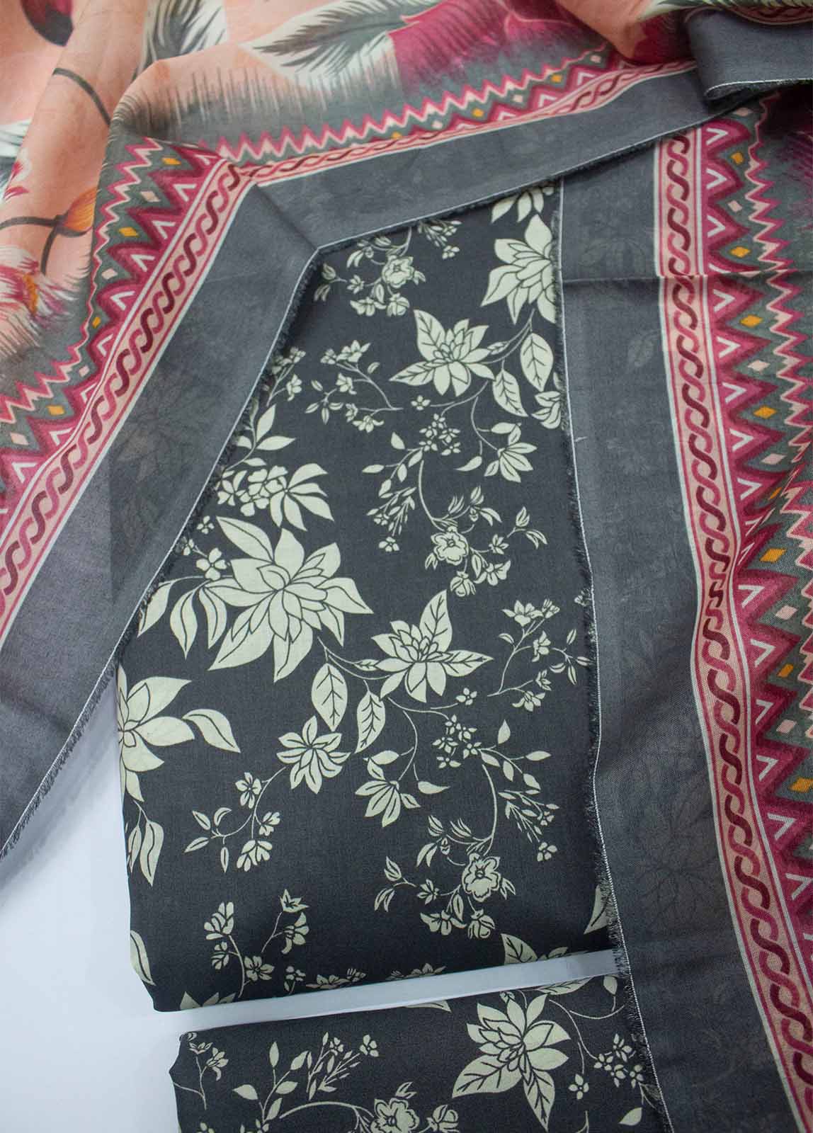 Bin Saeed Fabric - DP-0209- 3 Piece Lawn Printed UnStitched Suit