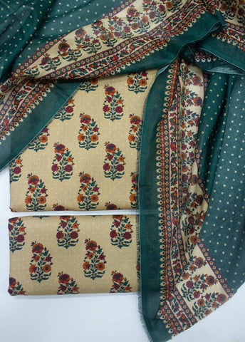 Bin Saeed Fabric - DP-0210- 3 Piece Lawn Printed UnStitched Suit