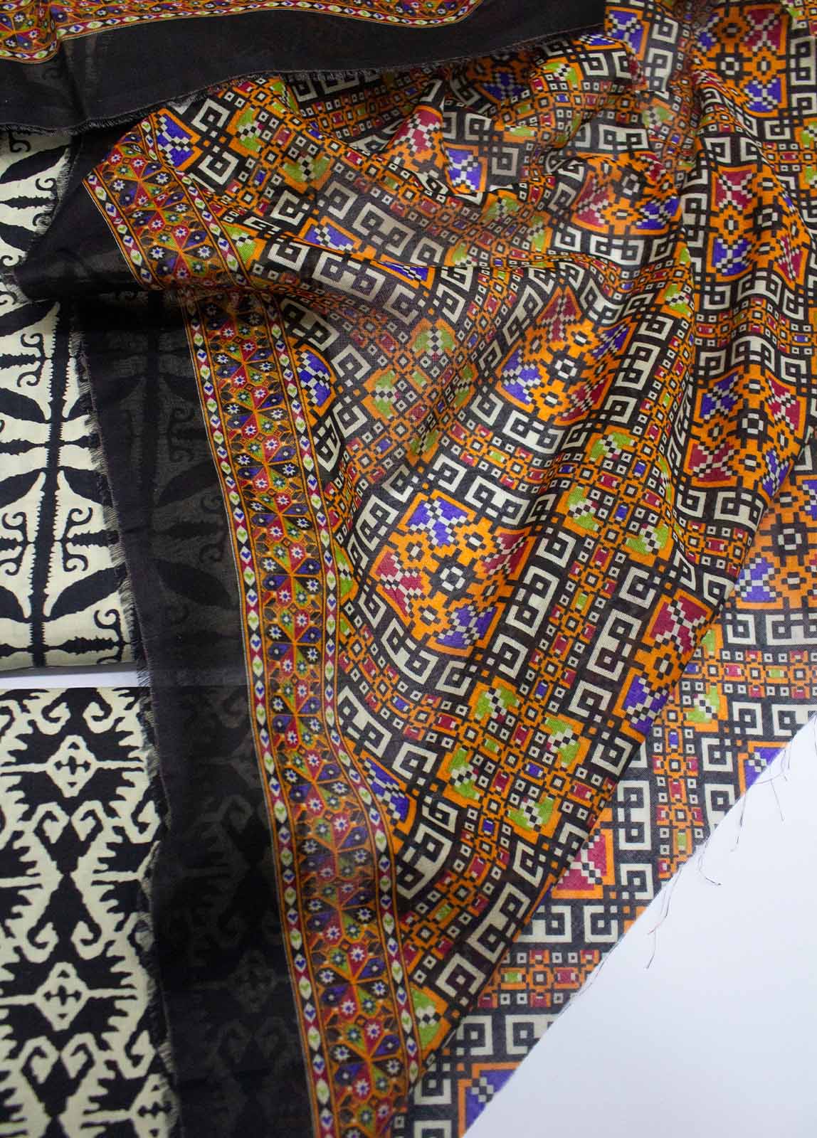 Bin Saeed Fabric - DP-0211- 3 Piece Lawn Printed UnStitched Suit