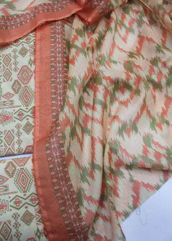 Bin Saeed Fabric - DP-0212- 3 Piece Lawn Printed UnStitched Suit