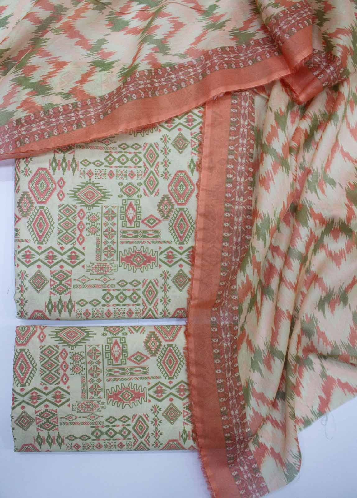 Bin Saeed Fabric - DP-0212- 3 Piece Lawn Printed UnStitched Suit