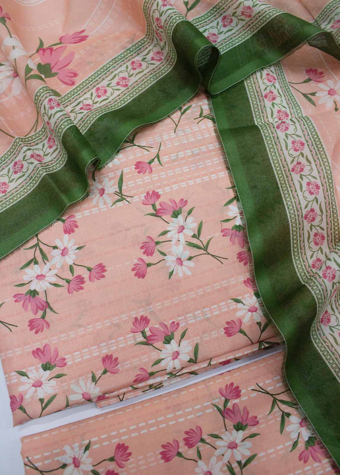 Bin Saeed Fabric - DP-0216- 3 Piece Lawn Printed UnStitched Suit