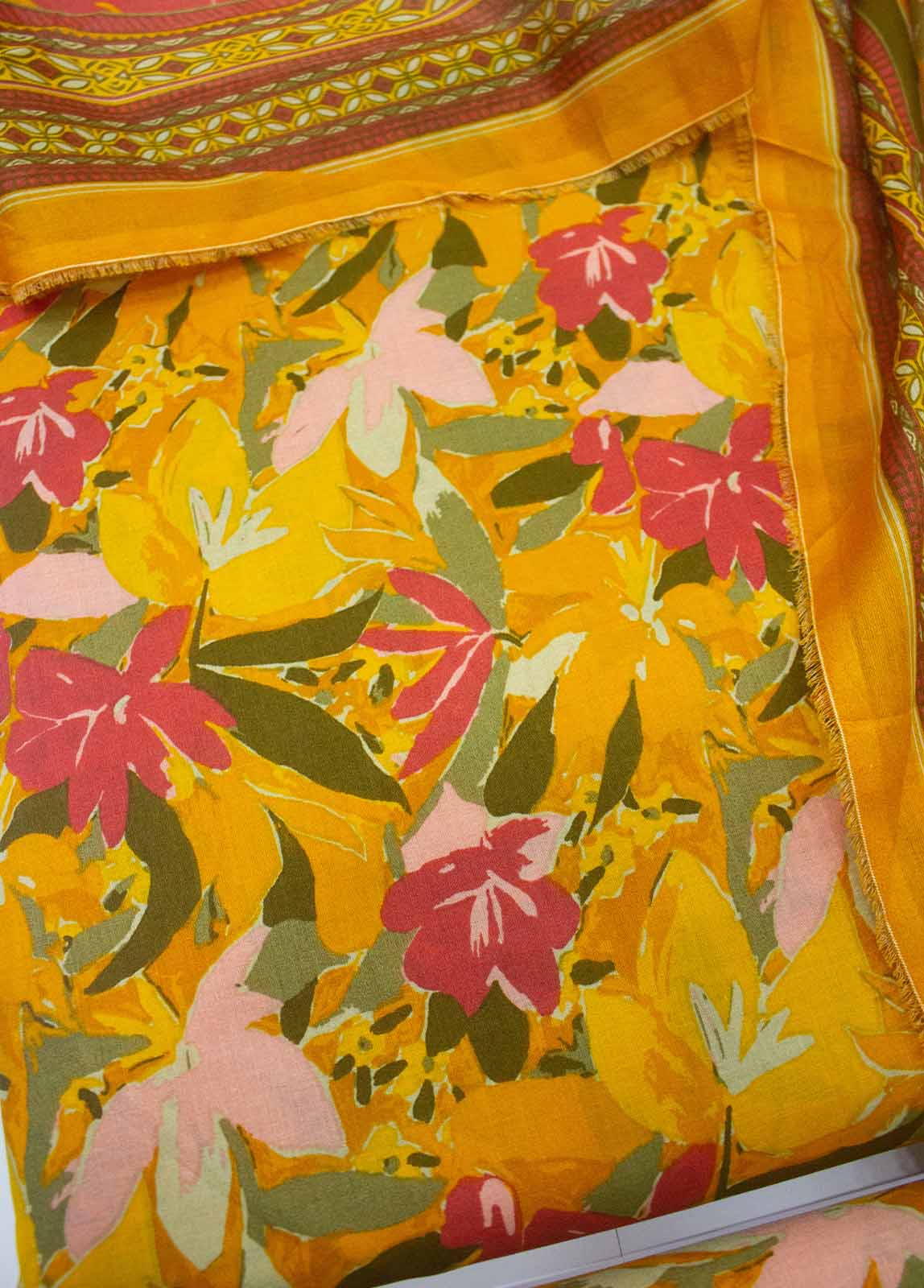 Bin Saeed Fabric - DP-0217- 3 Piece Lawn Printed UnStitched Suit