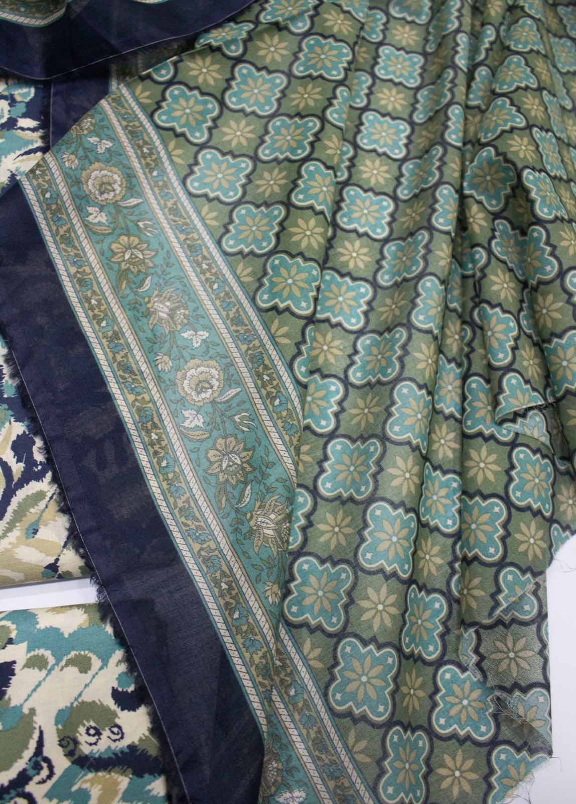 Bin Saeed Fabric - DP-0218- 3 Piece Lawn Printed UnStitched Suit