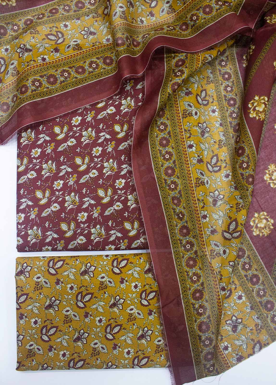 Bin Saeed Fabric - DP-0220- 3 Piece Lawn Printed UnStitched Suit