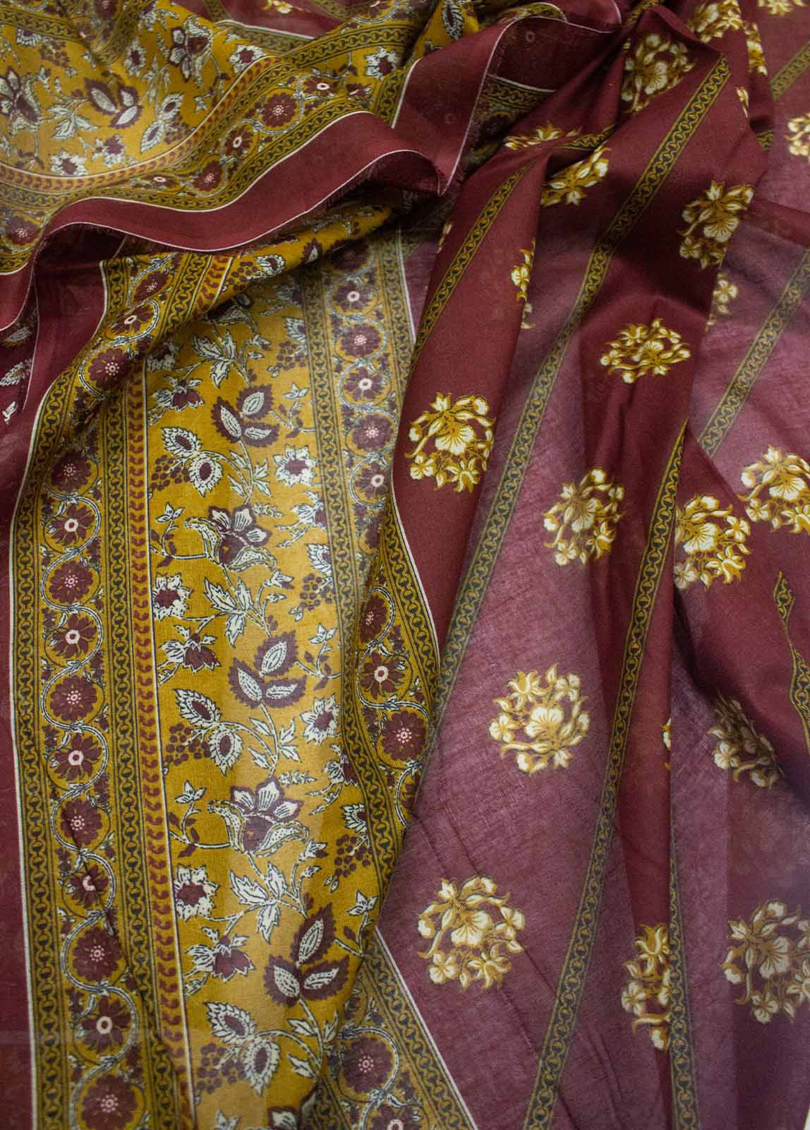 Bin Saeed Fabric - DP-0220- 3 Piece Lawn Printed UnStitched Suit