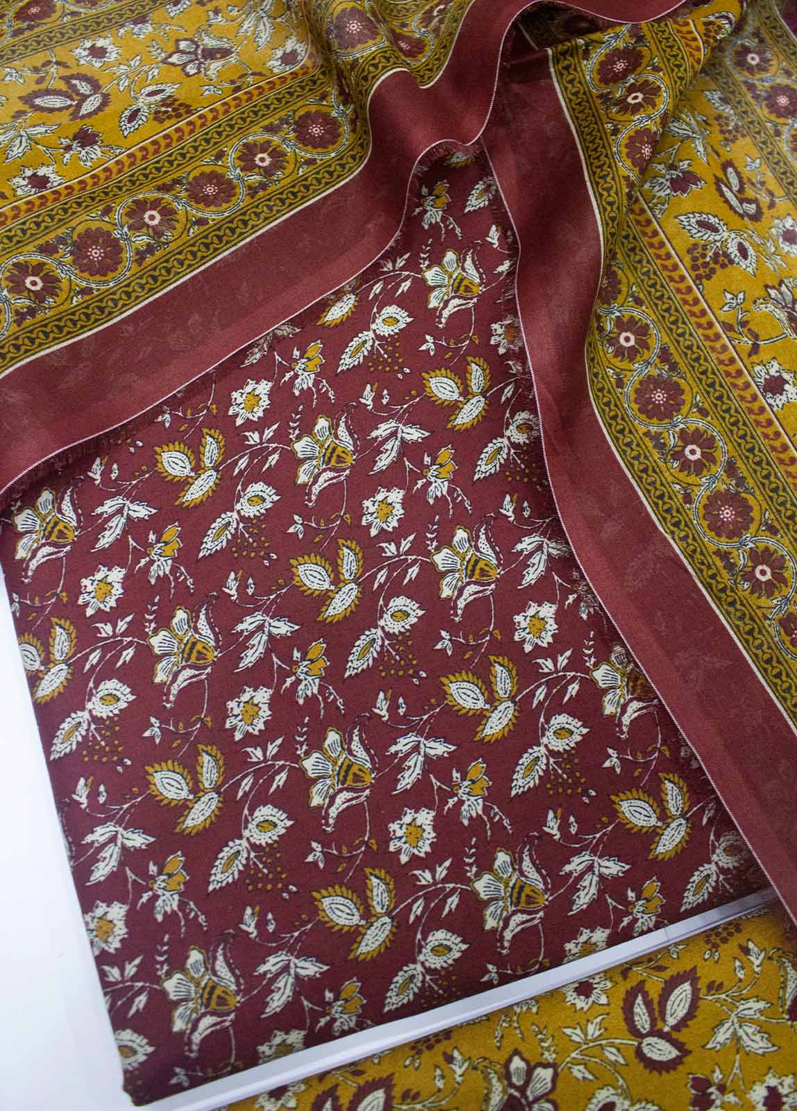 Bin Saeed Fabric - DP-0220- 3 Piece Lawn Printed UnStitched Suit