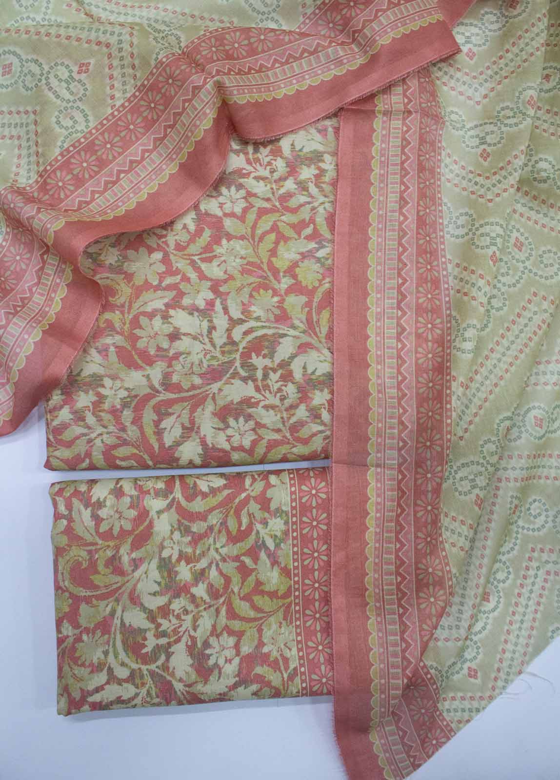 Bin Saeed Fabric - DP-0221- 3 Piece Lawn Printed UnStitched Suit