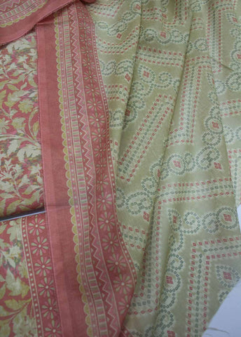 Bin Saeed Fabric - DP-0221- 3 Piece Lawn Printed UnStitched Suit