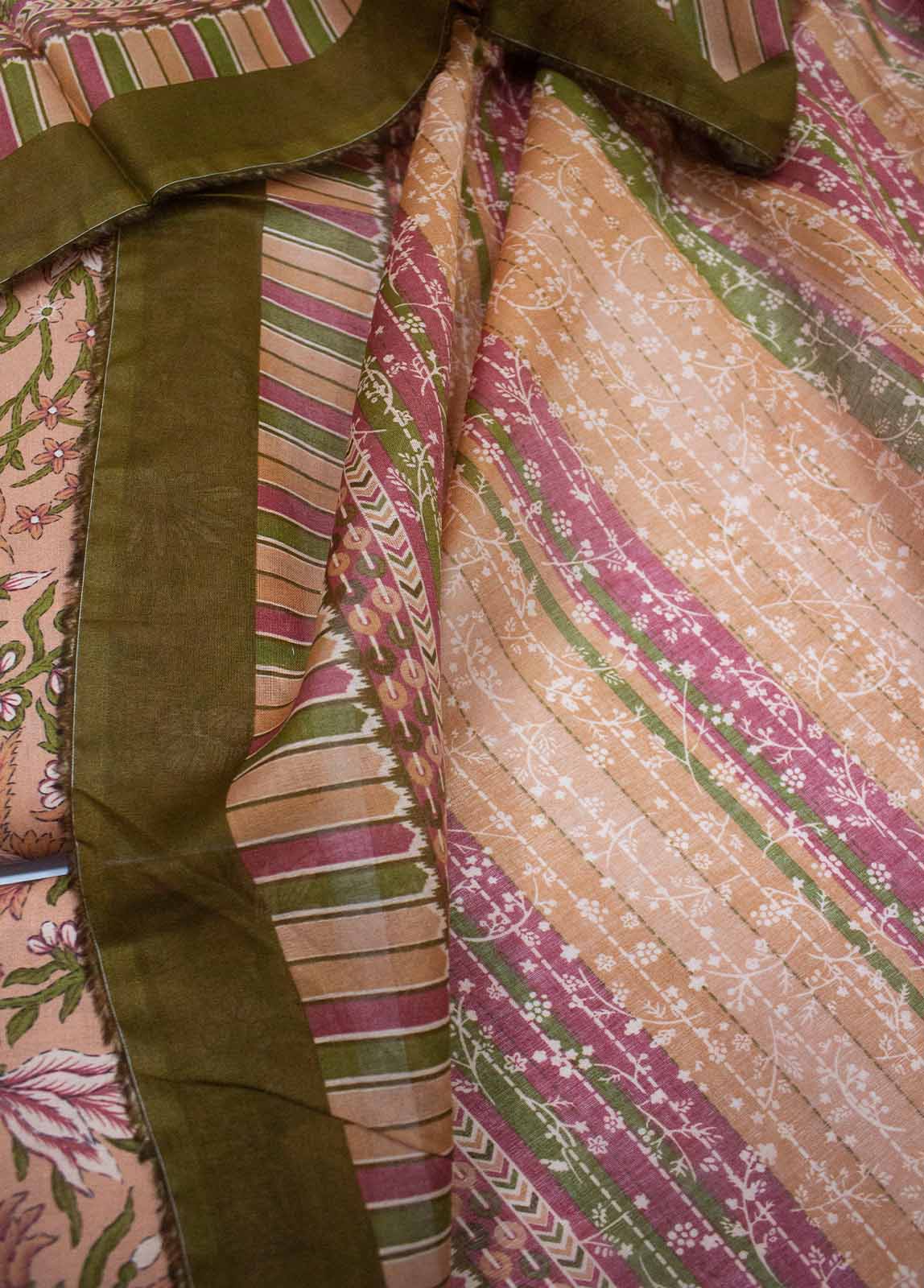 Bin Saeed Fabric - DP-0224- 3 Piece Lawn Printed UnStitched Suit