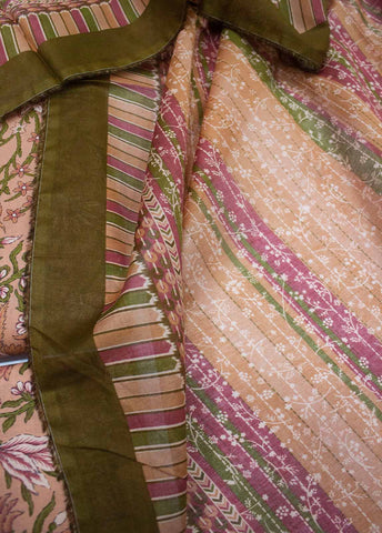 Bin Saeed Fabric - DP-0224- 3 Piece Lawn Printed UnStitched Suit