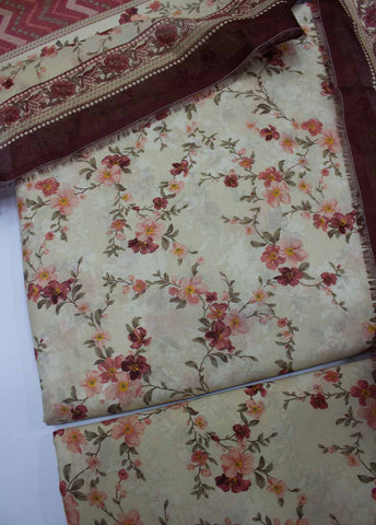 Bin Saeed Fabric - DP-0226- 3 Piece Lawn Printed UnStitched Suit