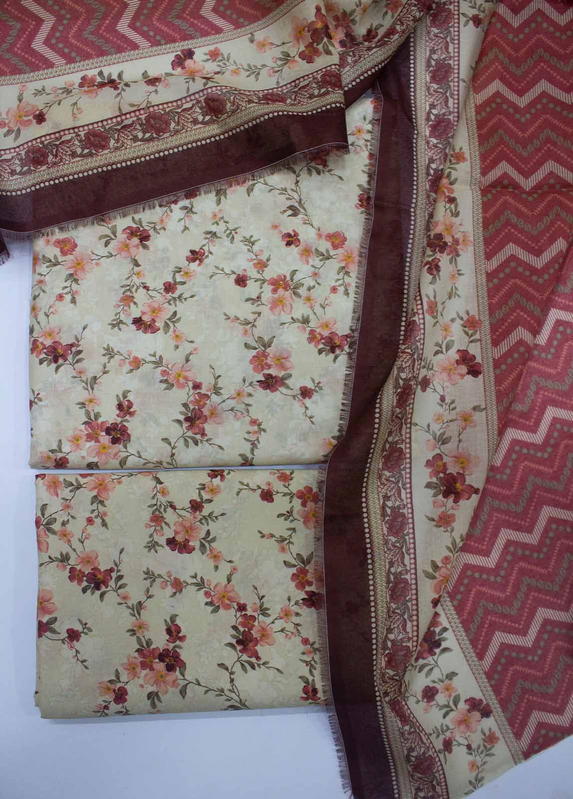 Bin Saeed Fabric - DP-0226- 3 Piece Lawn Printed UnStitched Suit