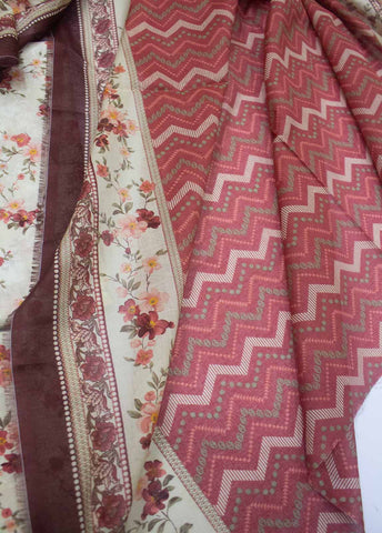 Bin Saeed Fabric - DP-0226- 3 Piece Lawn Printed UnStitched Suit