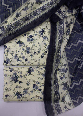Bin Saeed Fabric - DP-0227- 3 Piece Lawn Printed UnStitched Suit