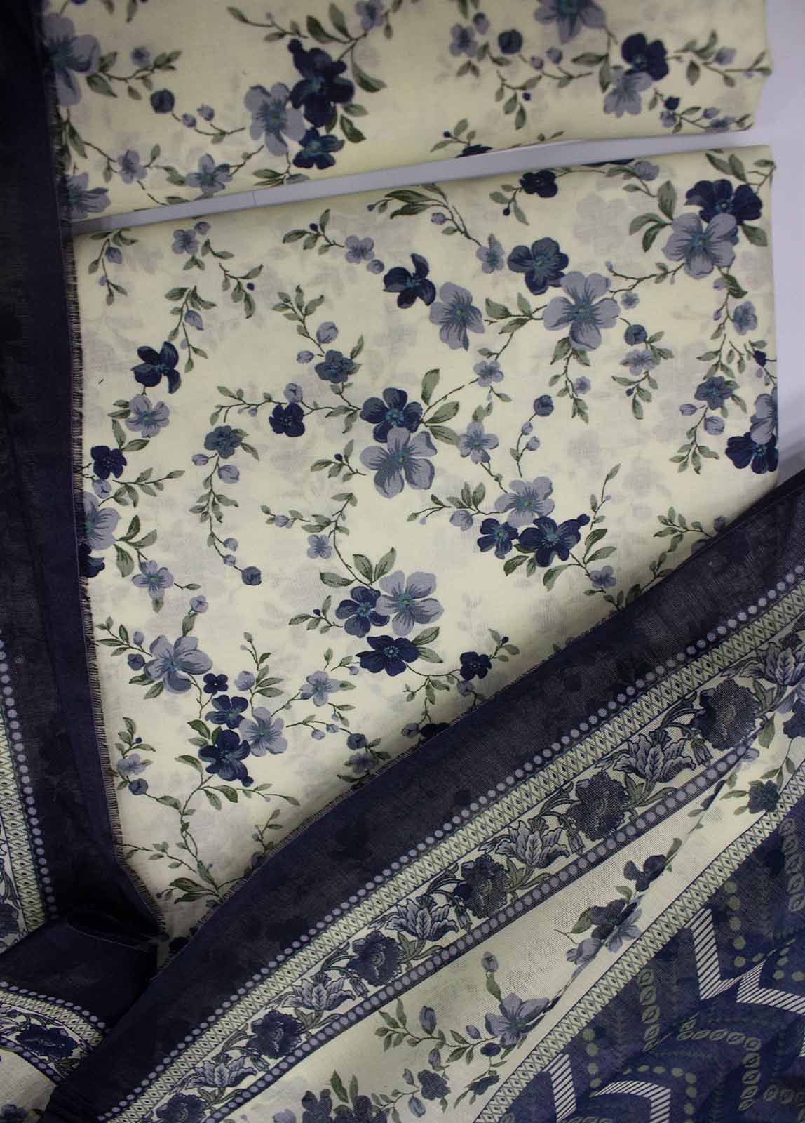 Bin Saeed Fabric - DP-0227- 3 Piece Lawn Printed UnStitched Suit