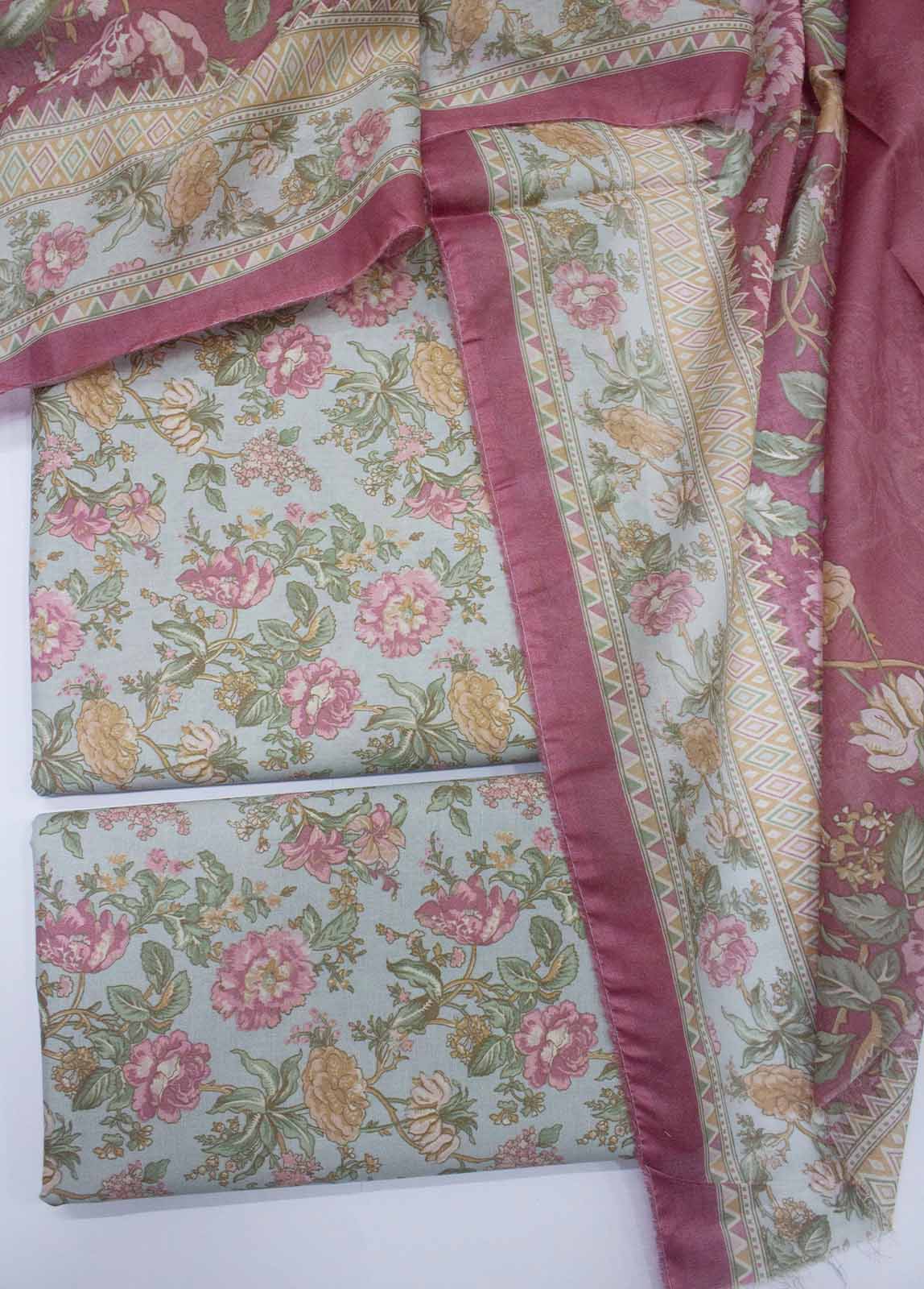 Bin Saeed Fabric - DP-0228- 3 Piece Lawn Printed UnStitched Suit