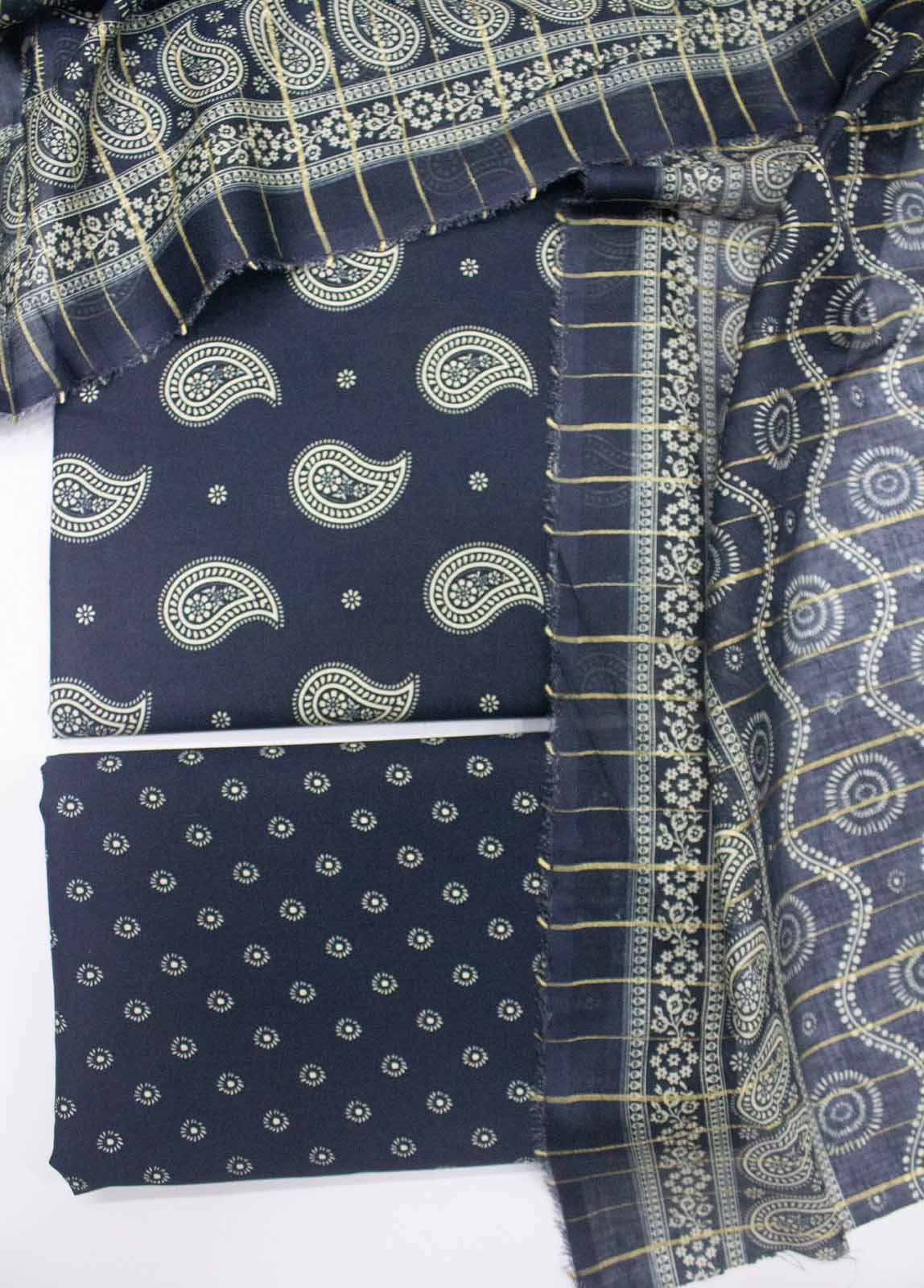 Bin Saeed Fabric - DP-0229 A- 3 Piece Lawn Printed UnStitched Suit