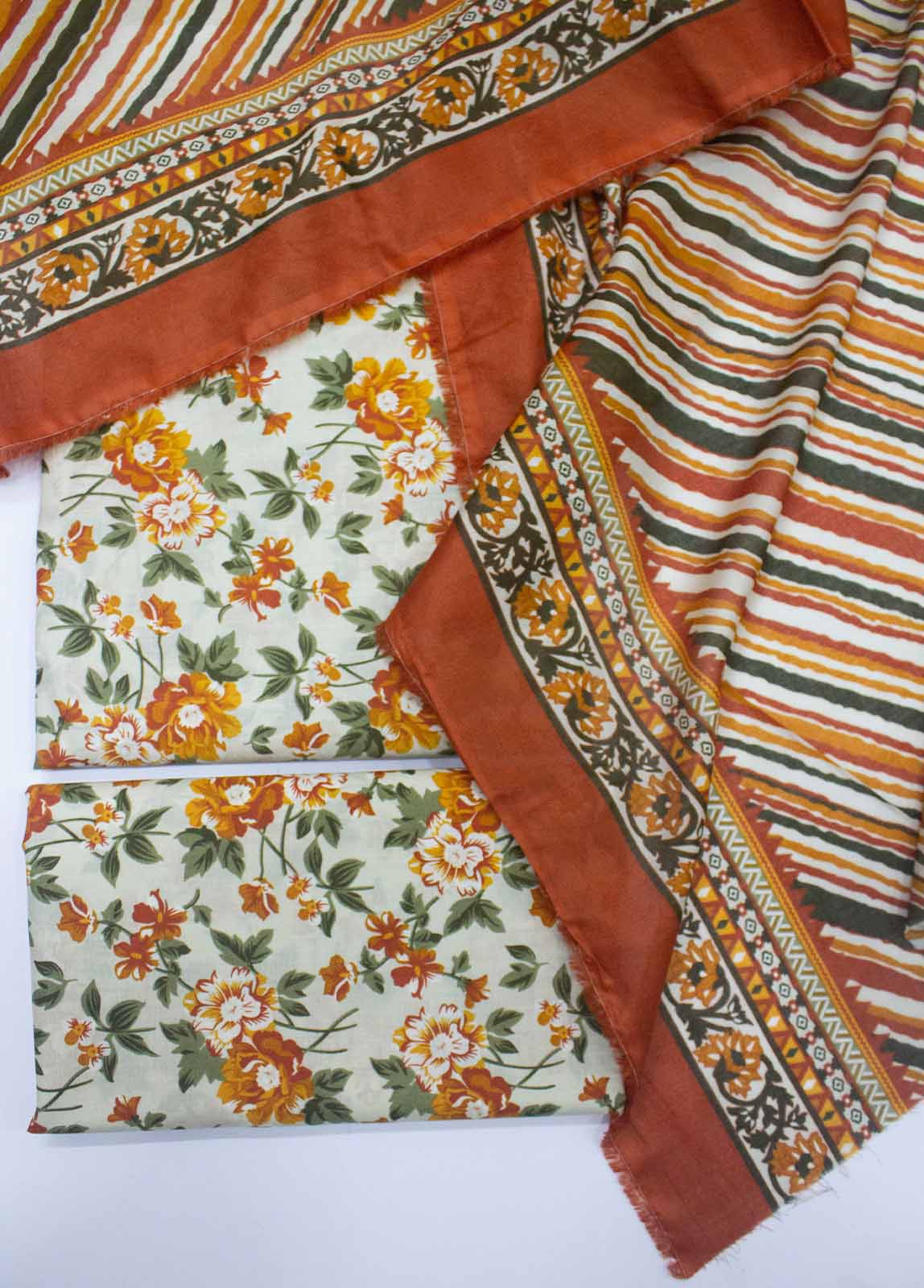 Bin Saeed Fabric - DP-0231- 3 Piece Lawn Printed UnStitched Suit