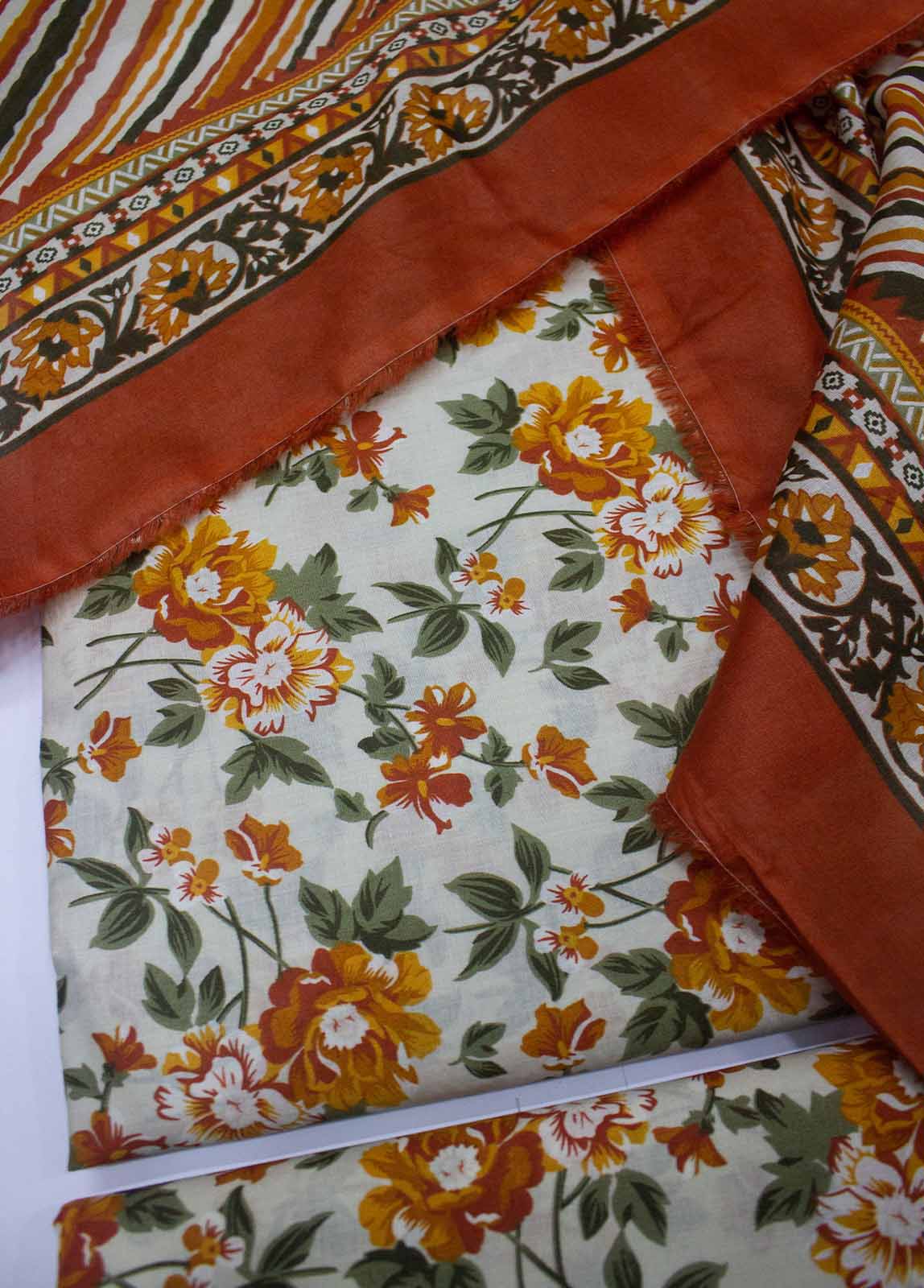 Bin Saeed Fabric - DP-0231- 3 Piece Lawn Printed UnStitched Suit