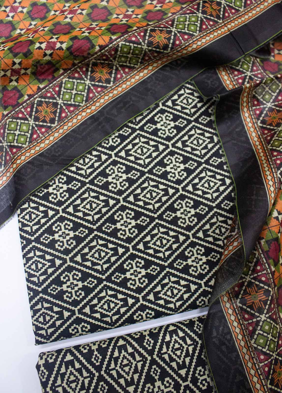 Bin Saeed Fabric - DP-0232- 3 Piece Lawn Printed UnStitched Suit