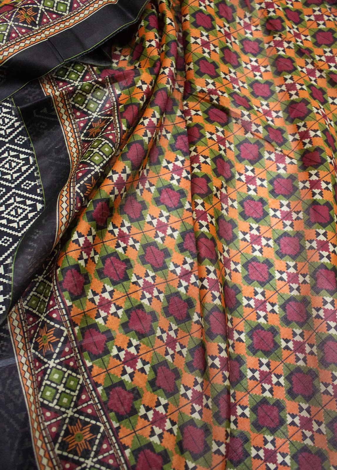 Bin Saeed Fabric - DP-0232- 3 Piece Lawn Printed UnStitched Suit