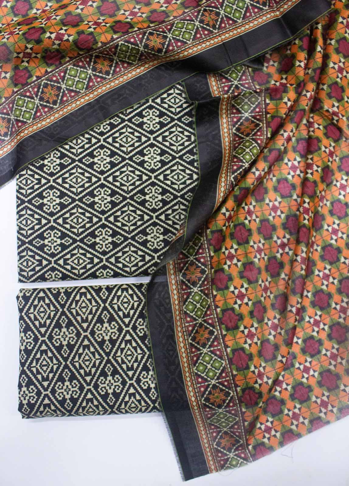 Bin Saeed Fabric - DP-0232- 3 Piece Lawn Printed UnStitched Suit