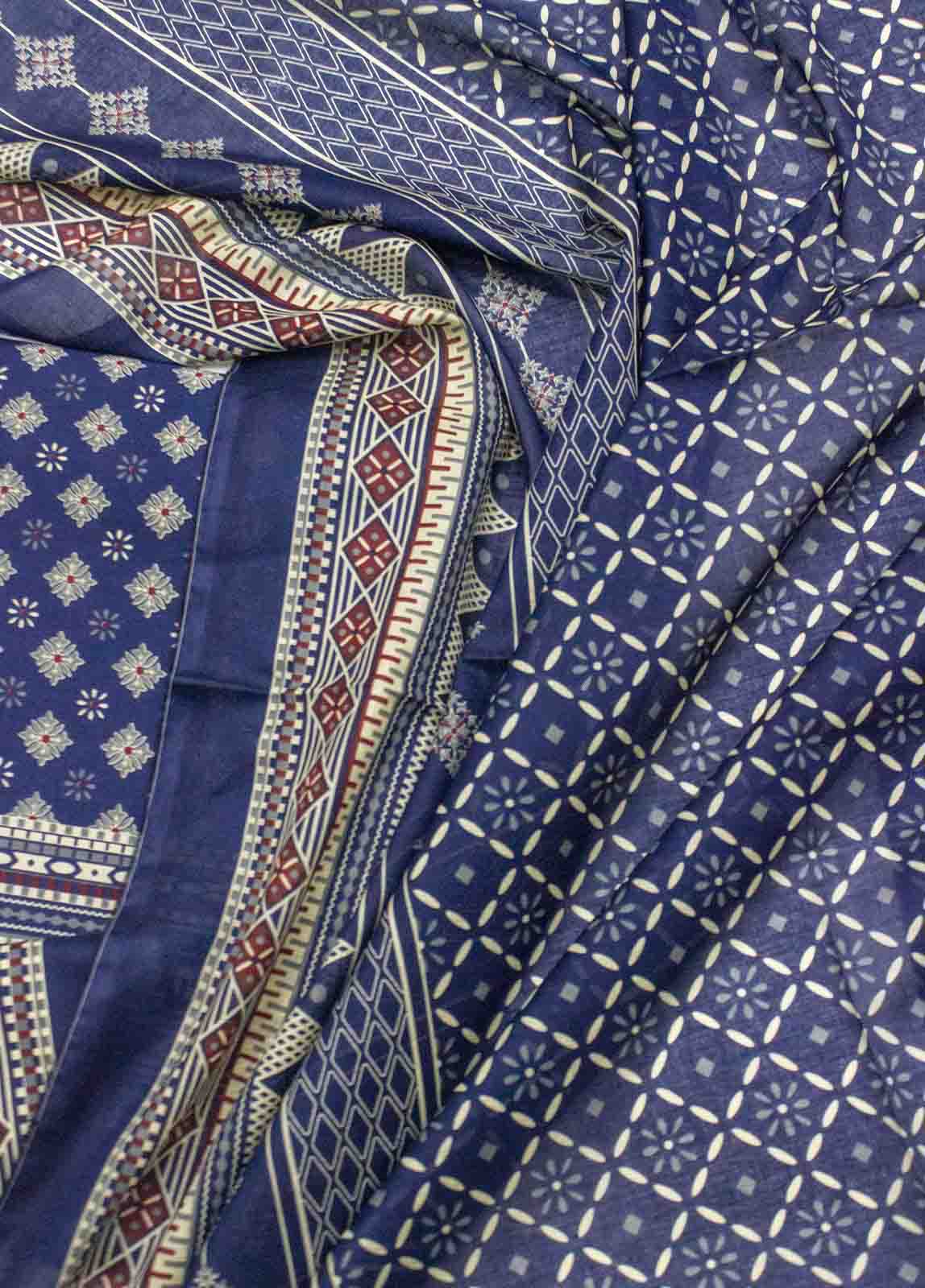 Bin Saeed Fabric - DP-0232 A-3 Piece Lawn Digital Printed UnStitched Suit