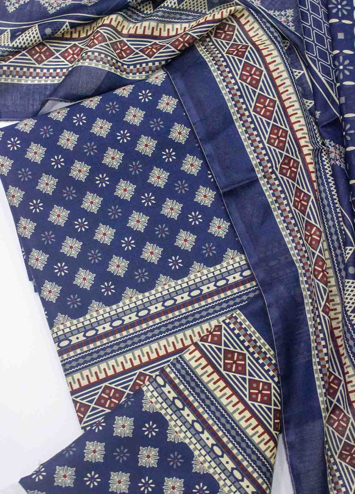 Bin Saeed Fabric - DP-0232 A-3 Piece Lawn Digital Printed UnStitched Suit