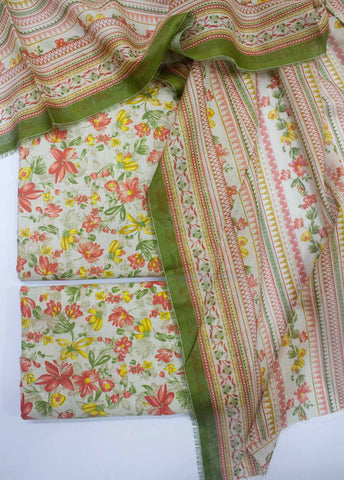 Bin Saeed Fabric - DP-0233- 3 Piece Lawn Printed UnStitched Suit